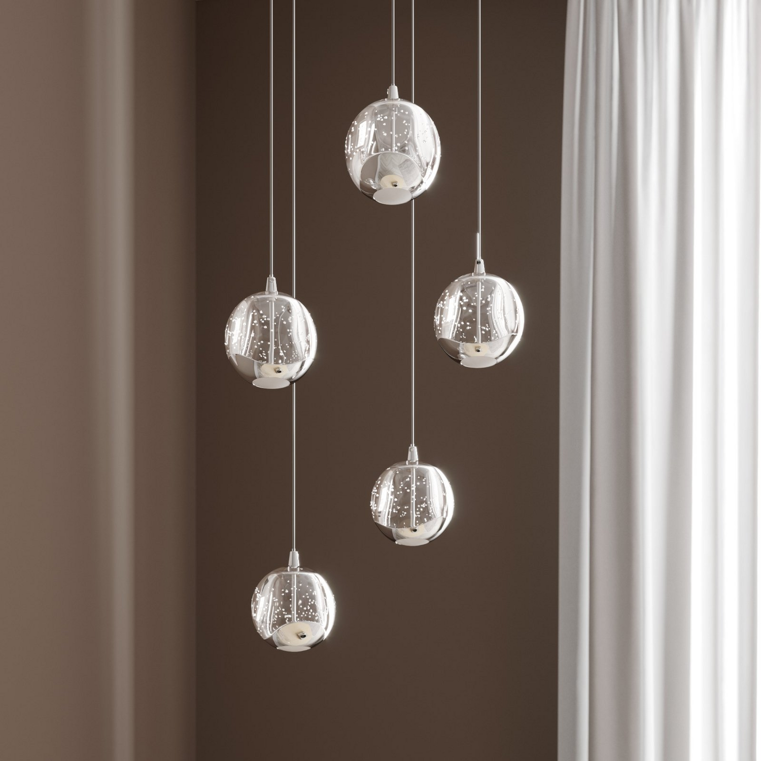 B-Ware Lucande Led Pendelleuchte Hayley Hängelampe Deckenlampe Lampe Leuchte 5 Fl Ch626