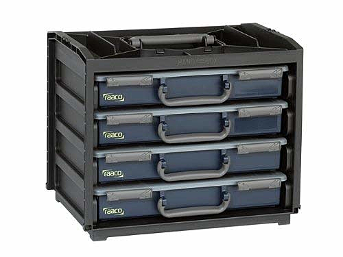 B-Ware Raaco Handy Box 26,5 X 37,6 X 31 Cm (Bestückt) 4 Sortimentskoffern Kunststoff