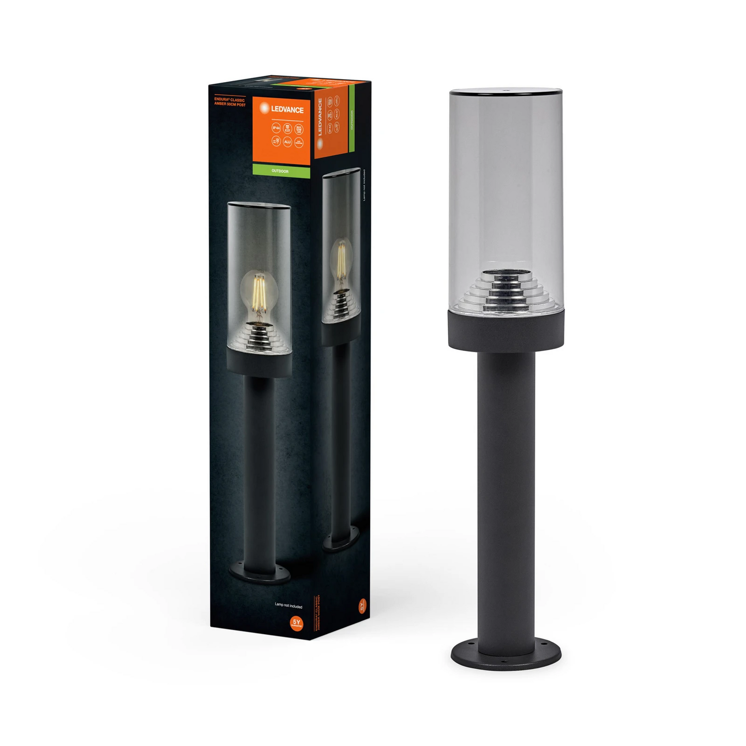 Ledvance Wegeleuchte Endura Classic Amber Dunkelgrau Sockellampe Lampe Leuchte B-Ware - 4058075835085