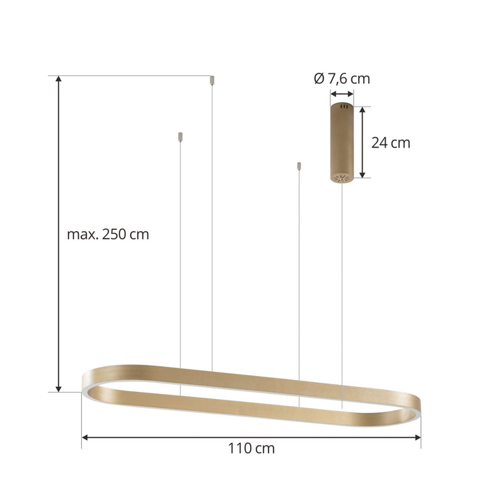 Lucande Smart LED-Hängeleuchte Melinay gold CCT Tuya Hängelampe Lampe Leuchte