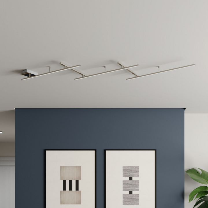 Trio Lighting Led Deckenlampe Indira Hängelampe Lampe Leuchte Dimmbar 25 W Nickel B-Ware