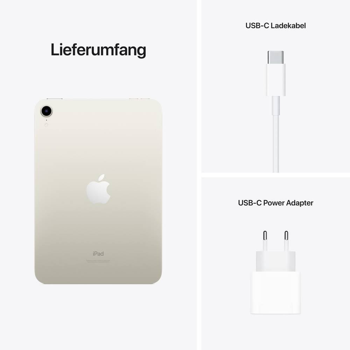 Apple I Pad Mini 8.3 6. Generation Wi Fi 64 Gb Polarstern 8.3 Zoll Tablet I Pad Os  B-Ware