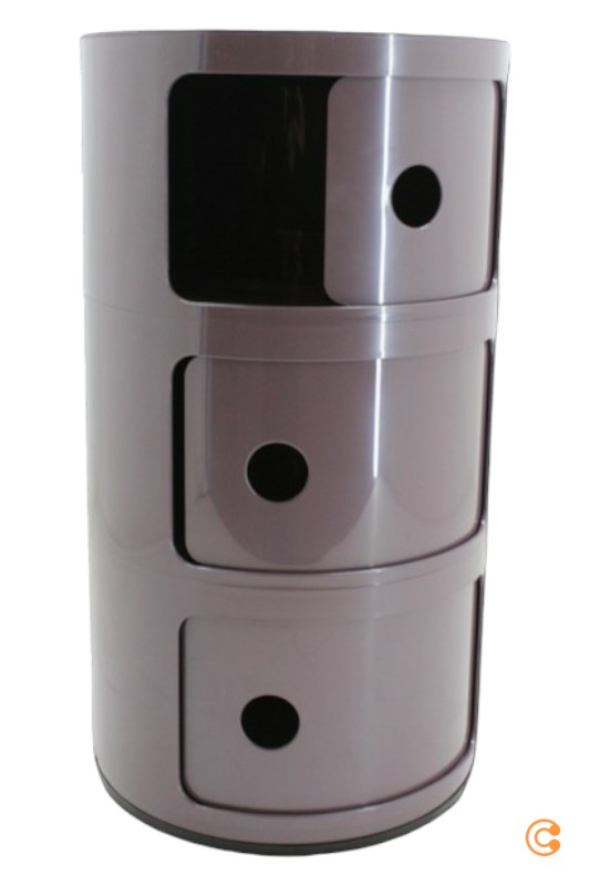 B-Ware Kartell Componibili 4967 Beistelltisch Nachttisch Schrank Container Box Lila - 8058967253627