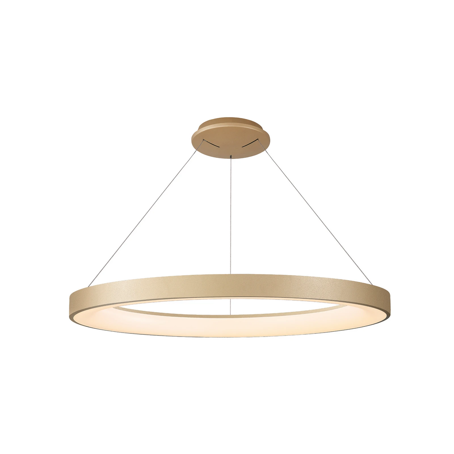 Suspension LED Mantra Iluminación Niseko II avec télécommande ø 65 cm, couleur or, produit de seconde main