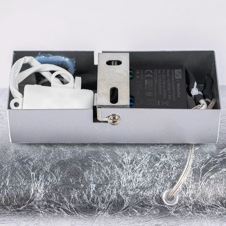 Lindby Wrenjo LED-Wandlampe silber 31 cm Wandleuchte Lampe Leuchte Innenleuchte