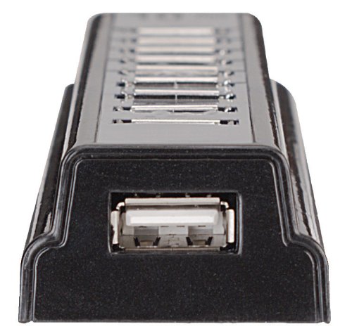 Manhattan 161572 10-Port Hi-Speed USB 2.0 Desktop Hub - 766623161572