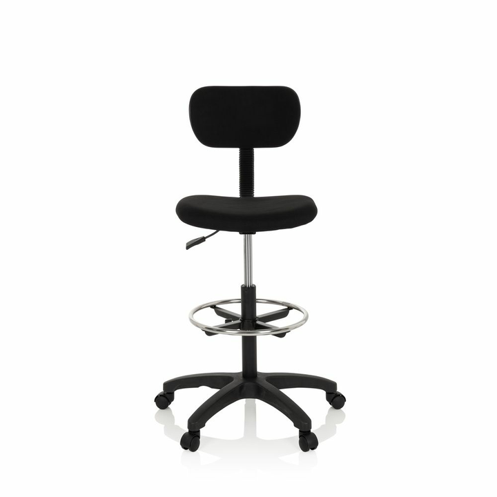 hjh OFFICE Arbeitsstuhl Counterstuhl TOP WORK 05 Arbeitshocker schwarz Stoff