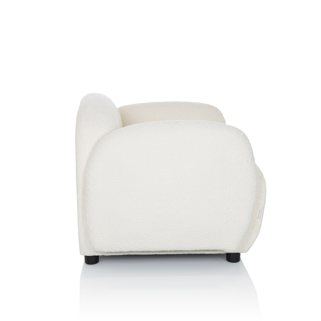Hjh Living Loungesessel Relaxsessel Verduna Sessel Lounge Deko Stoff Bouclé Weiß B-Ware