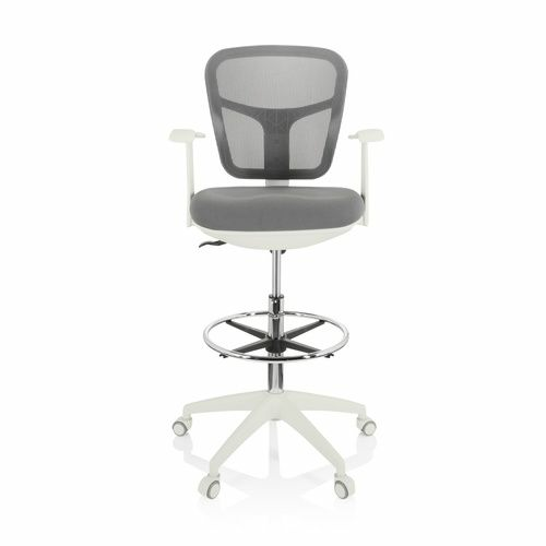 B-Ware Hjh Office Arbeitsstuhl Counterstuhl Top Work 108 W Netzstoff Grau561