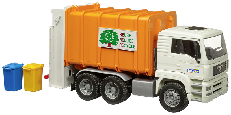 Bruder Man Tga Hecklader Müll Lkw Kinderspielzeug Spielzeug 1:16 Baustellen Lkw B-Ware