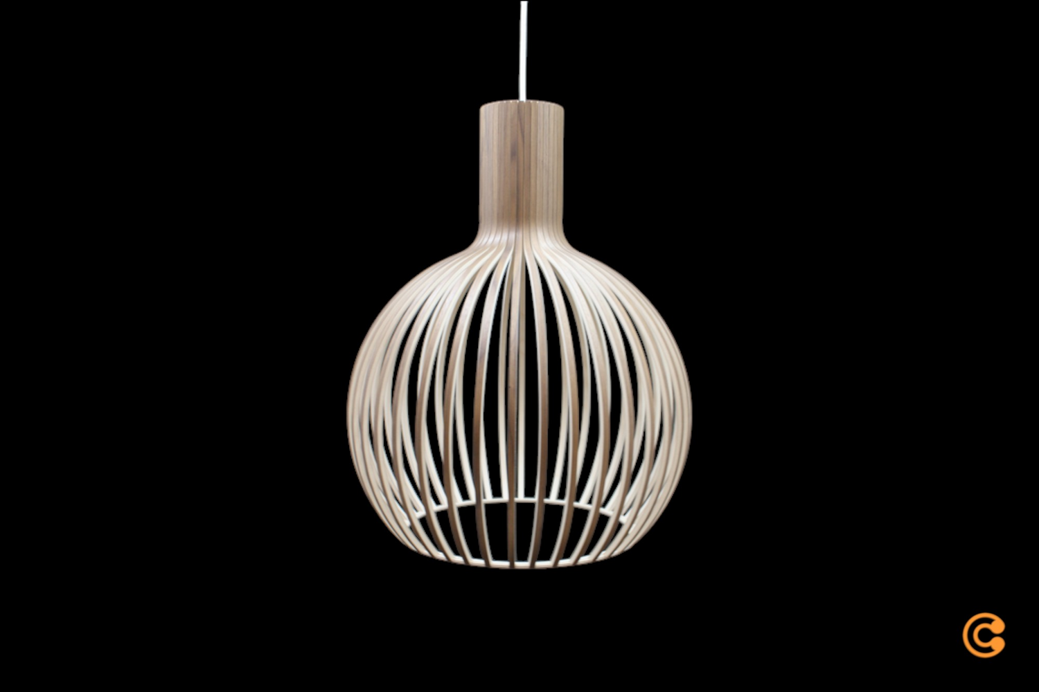 Secto   Octo Small 4241 Pendelleuchte ø 45 X H 55 Cm Walnuss Lampe B-Ware