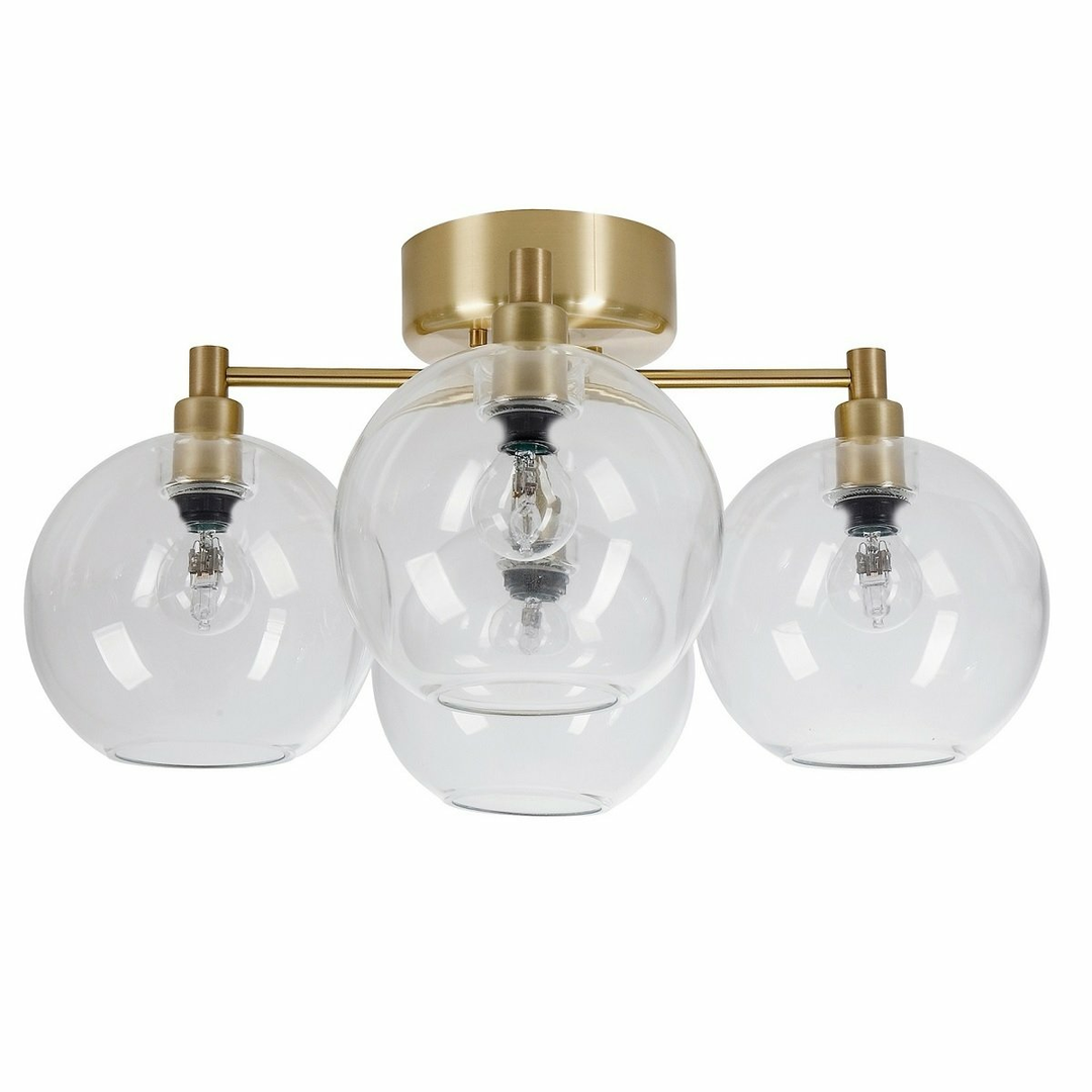 Belid Glas-Deckenlampe Gloria Deckenleuchte Lampe Leuchte 4-flammig Glasschirme