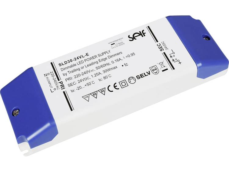 Self Electronics SLD30-12VL-E LED Driver 30W 12V Dimmable Flammabl - 4021087047210