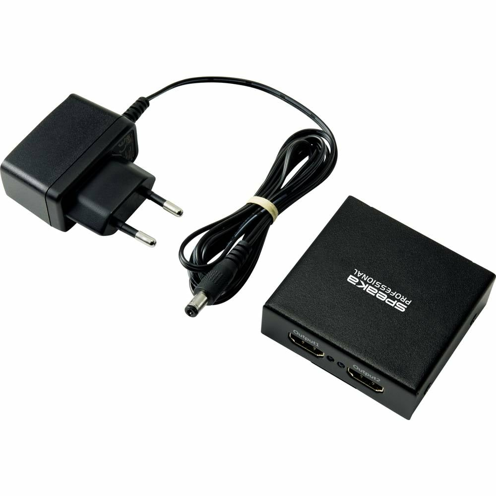 SpeaKa Professional SP-HDS-220 1+2 Port HDMI-Splitter Ultra HD HDMI Splitter