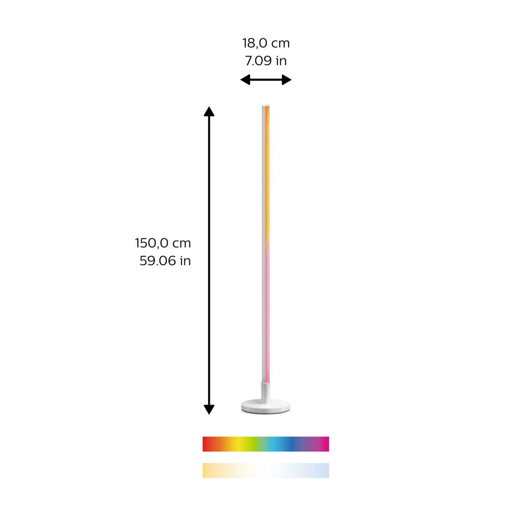 WiZ Wi-Fi BLE Pole LED-Stehlampe Standleuchte Röhrenleuchte Röhre Lampe weiß 13W