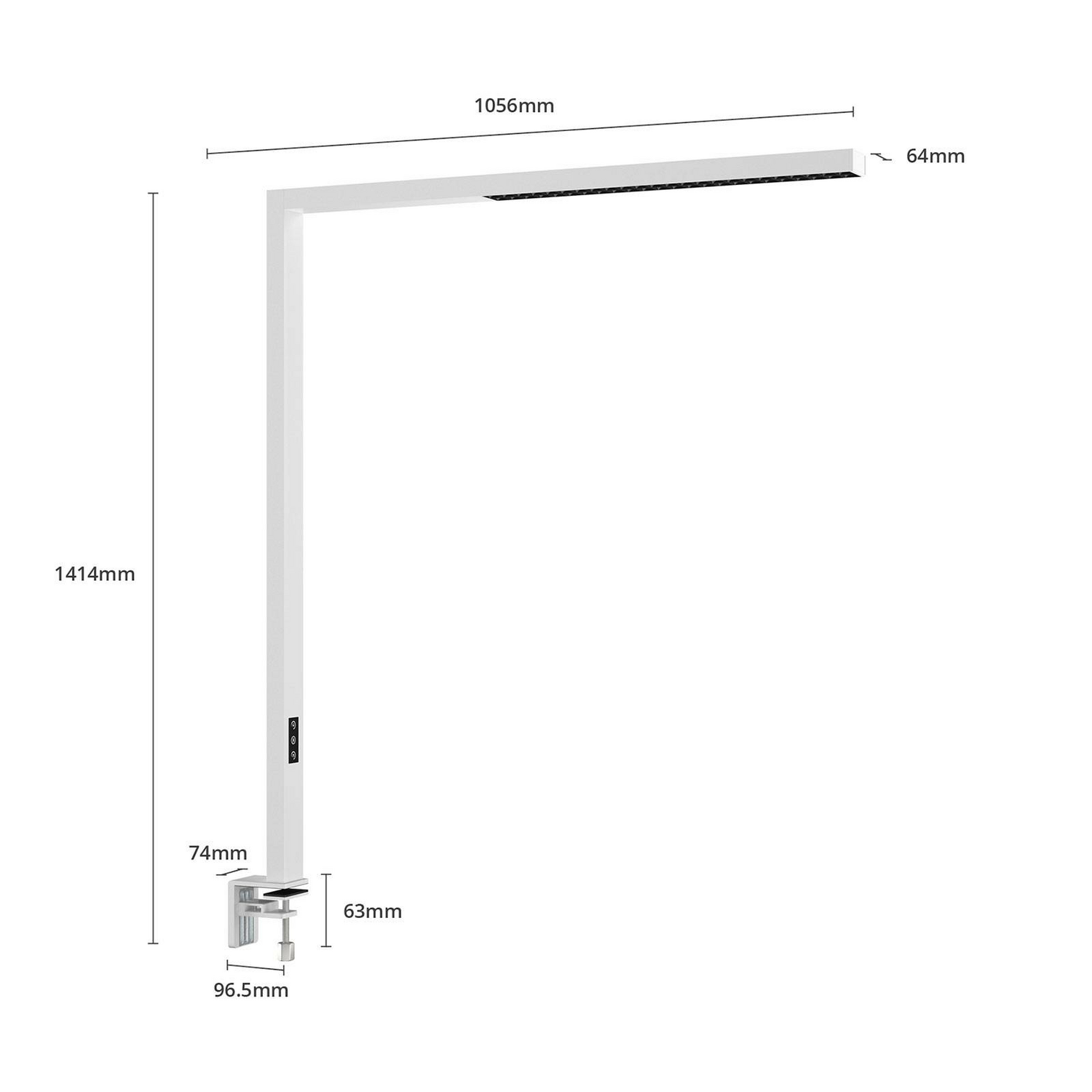 B-Ware Arcchio Jolinda Led Office Klemmleuchte Schreibtischlampe Lampe Leuchte Weiß
