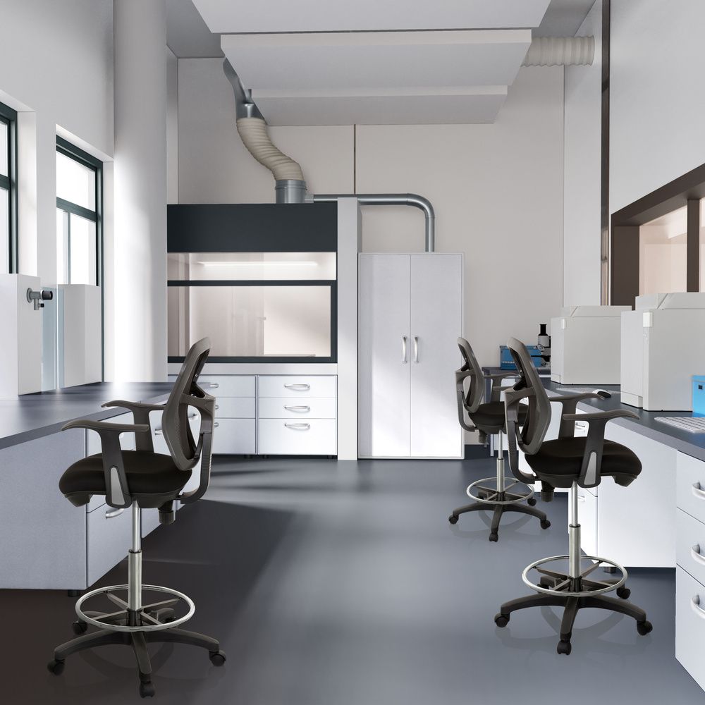 hjh OFFICE Arbeitsstuhl Counterstuhl TOP WORK 108 Netz schwarz Drehstuhl691 - 4251084667740