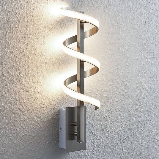 Lindby LED-Wandleuchte Pierre Wandleuchte Flurleuchte Lampe LED 12,5W  nickel331