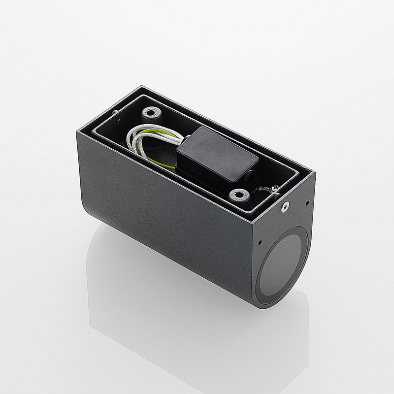 B-Ware Elc European Lighting Circle Außenwandlampe Fijona Aluminium Gu10 Ip44 2 St115