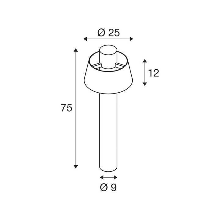 SLV Wegelampe Photoni 75 Sockelleuchte Lampe E27 rostfarben Aluminium Höhe 75 cm