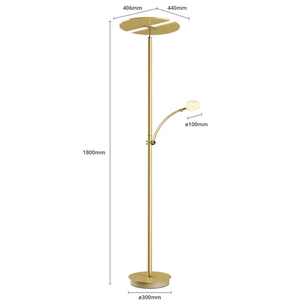 B-Ware Lucande Led Deckenfluter Stehlampe Stehleuchte Lampe Leuchte 30 W Siehe Text/Foto