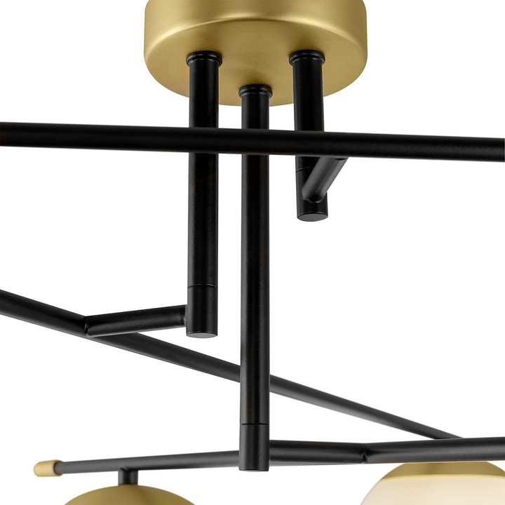 Maytoni Nostalgia Deckenlampe Deckenleuchte Lampe Leuchte 6 flammig Gold Glas