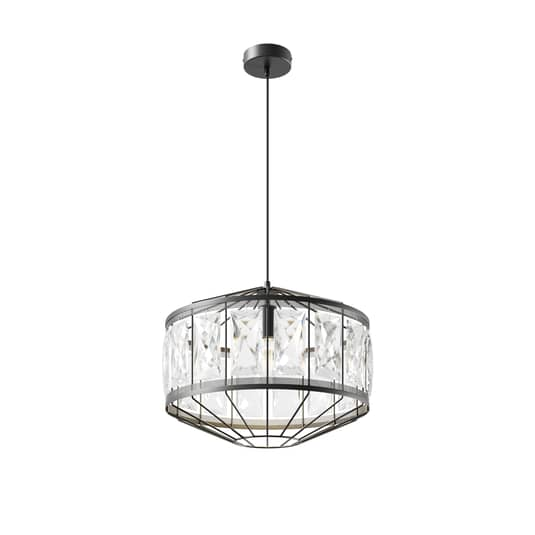 Euluna Hängeleuchte Elegance Deckenlampe Pendellampe Schwarz Geschliffenes G820 B-Ware - 5907812629342