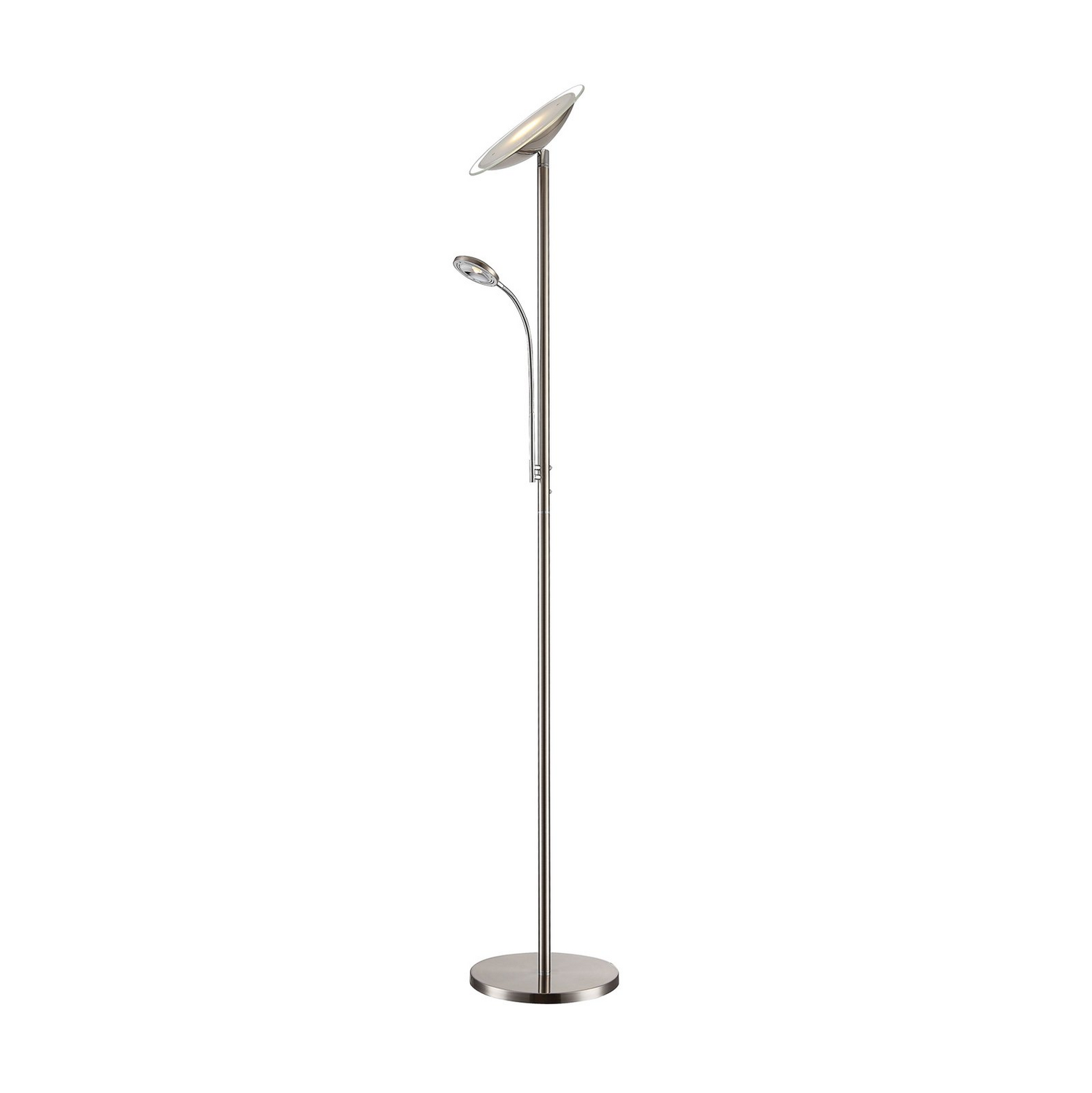 B-Ware Lindby Stehlampe Deckenfluter Leselampe Led Malea Dimmbar Nickel890