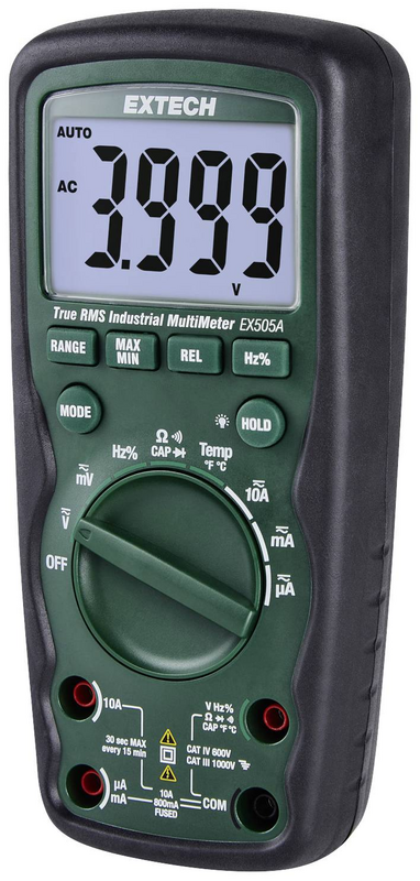 Extech Extech EX505A-K Hand-Multimeter digital CAT IV 600 V Anzeige Messgerät