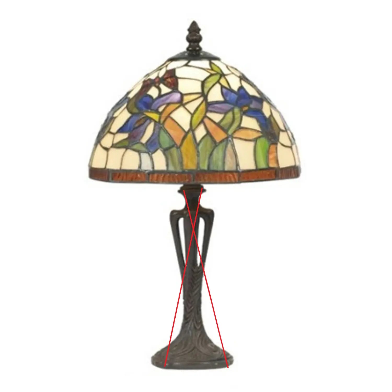 B-Ware Artistar Tischleuchte Lampe Elanda Tiffany Stil Glas Metall 41cm Siehe Text/Foto - 2431587021412