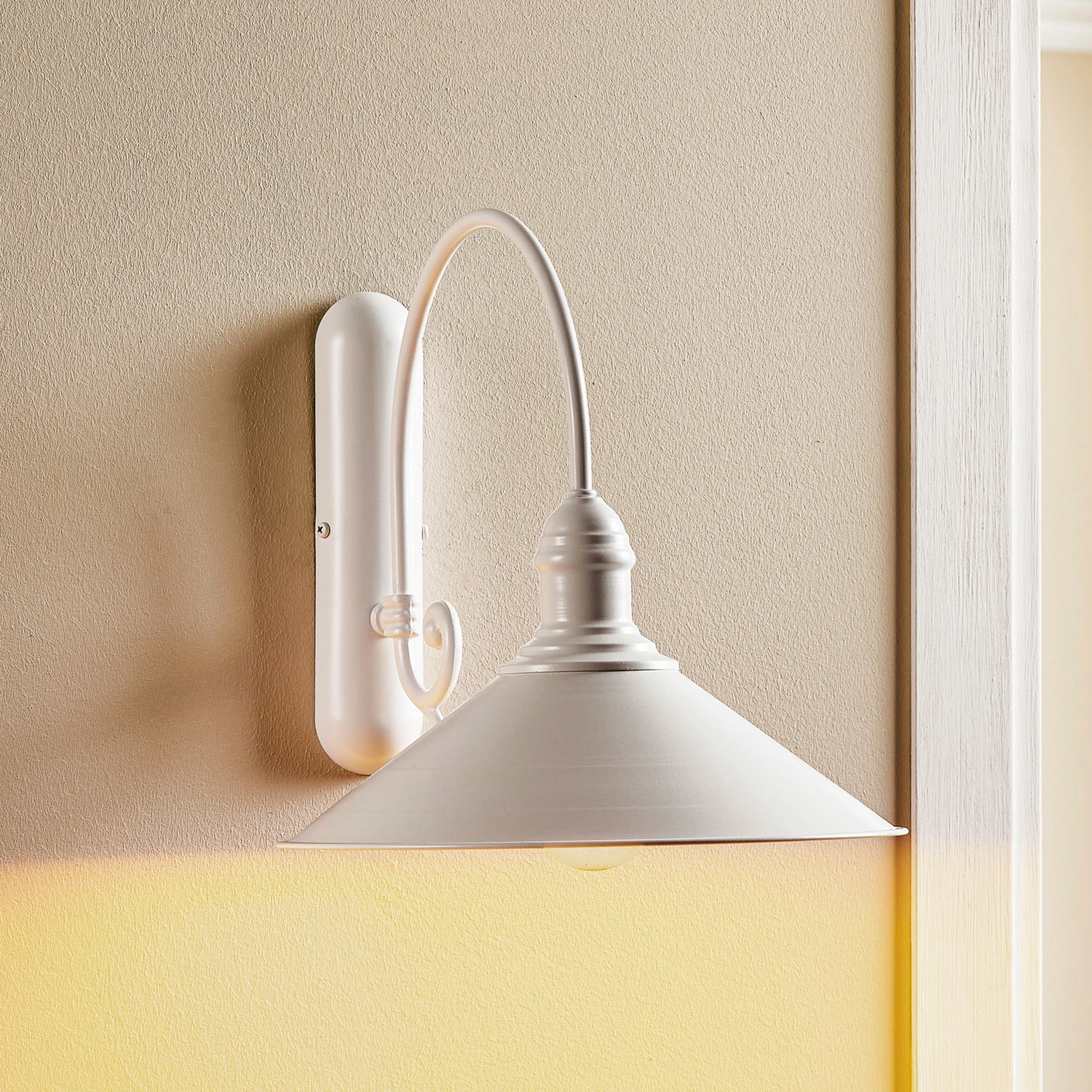 Wandleuchte Elmo Wandlampe Wandlicht Leuchte Lampe Licht Leselampe Weiß Lackiert B-Ware - 5902553216967