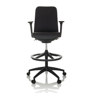 hjh OFFICE Arbeitsstuhl Counterstuhl Drehstuhl NESTORA WORK Stoff schwarz