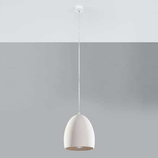 Euluna Hängeleuchte Wula Hängelampe Deckenlampe Lampe Schirm Aus Weißer Keramik B-Ware - 5903282711211