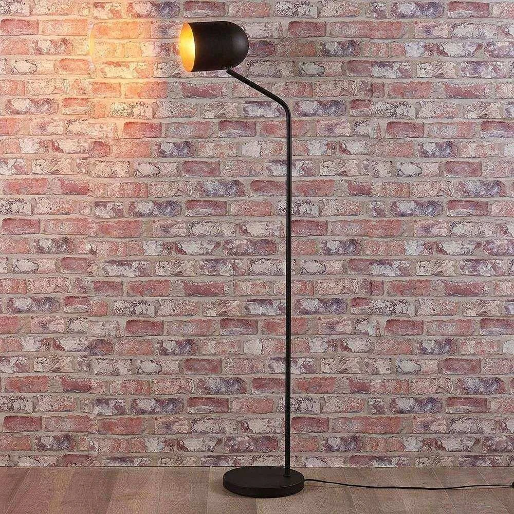Lampadaire Lindby, lampadaire Morik, lampe sur pied, lampe de lecture, culot E27
