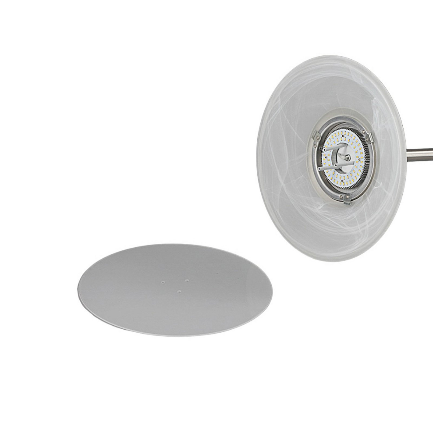 B-Ware Lindby Stehleuchte Deckenfluter Led Ragna Nickel Metall Dimmer Dimmbar818