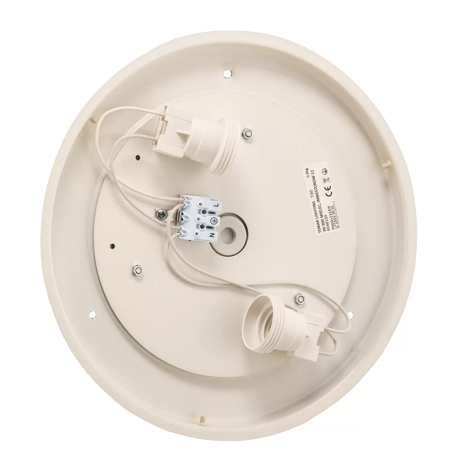Plafonnier Cleo 300 IP54 Ø 30 cm noir, lampe de salon