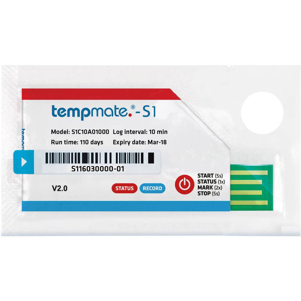 Tempmate S1 C10 A01000 S1 C10 A01000 Messgeräte Umwelt Messgeräte Datenlogger B-Ware - 4016139069487