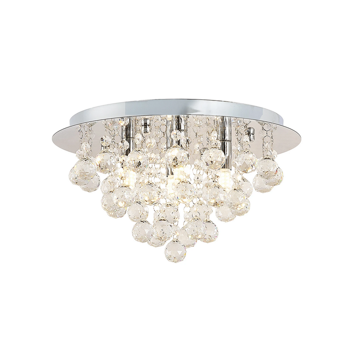 Lindby Deckenleuchte Antonino Leuchte Kristall G9 4 Flammig Rund 35 Cm Chrom B-Ware - 251096590005