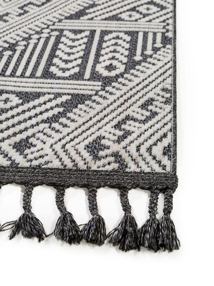 Benuta Teppich Laila Wohnzimmerteppich Polyester Schwarz 155x230cm B-Ware