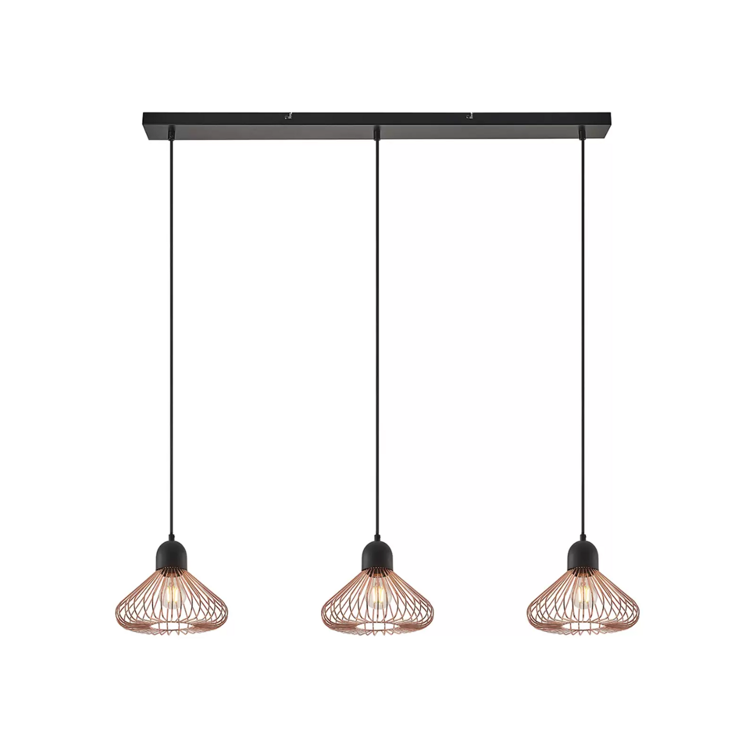 Lindby Metehan Hängeleuchte Dreiflammig Kupfer Hängelampe Lampe Leuchte Spot E27 B-Ware - 4251911737240