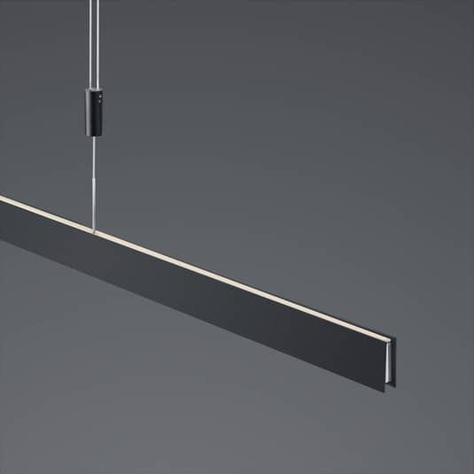 B-Ware Hell Led Hängeleuchte Delta Hängelampe Deckenleuchte 130cm Lampe Leuchte Schwarz