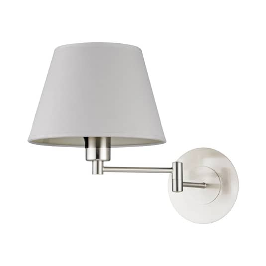 Lindby Wandleuchte Pola Wandlampe Leuchte Lampe ausziehbarer Schirm Nickel matt