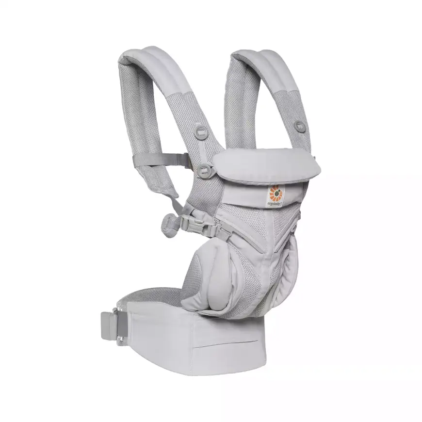 Porte-bébé Ergobaby Omni 360 en maille gris perle, porte-bébé ventral