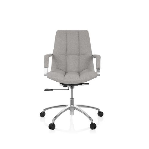hjh OFFICE Bürostuhl Drehstuhl SARANTO Schreibtischstuhl Sessel Stoff hellg867 - 4251084658328