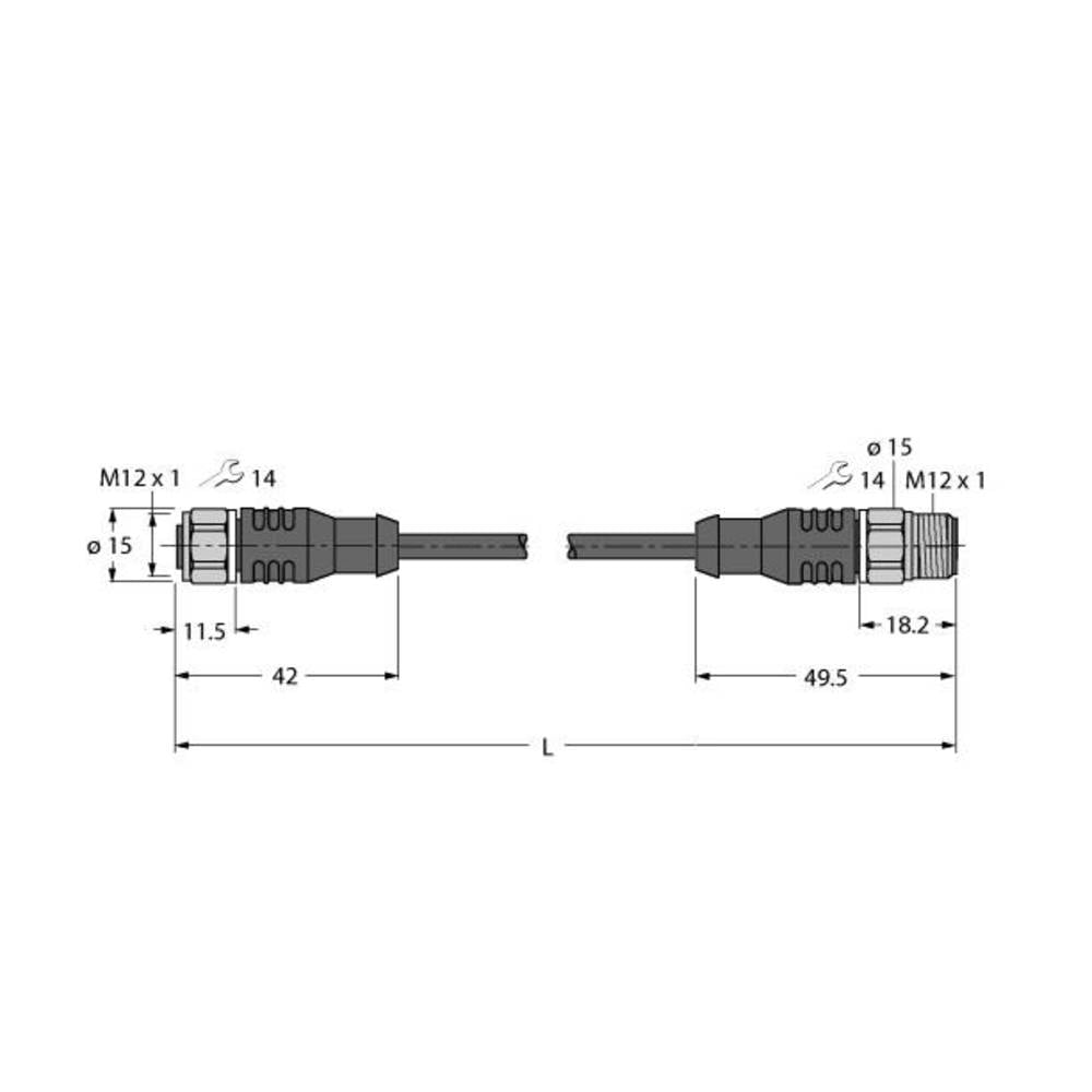 Turck 6933708 Sensor-/Aktor-Steckverbinder konfektioniert Verbindungsleitung 2X