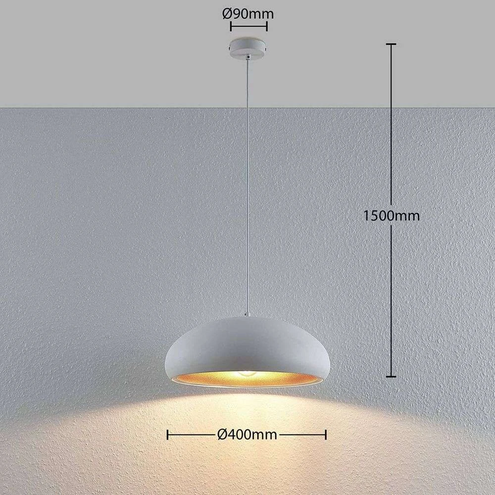 B-Ware Lindby Metall Pendelleuchte Gerwina Hängeleuchte Deckenlampe Lampe Weiß Gold981
