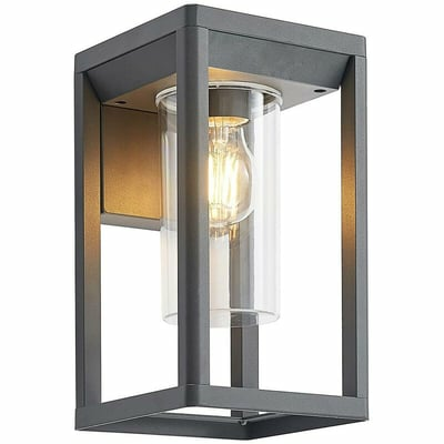 B-Ware Lindby Estami Außenwandleuchte Gartenlampe Lampe Leuchte Wandleuchte Dunkelgrau