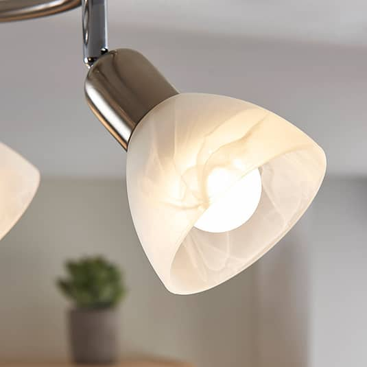 Plafonnier LED Lindby Paulina, rosace, luminaire de plafond 