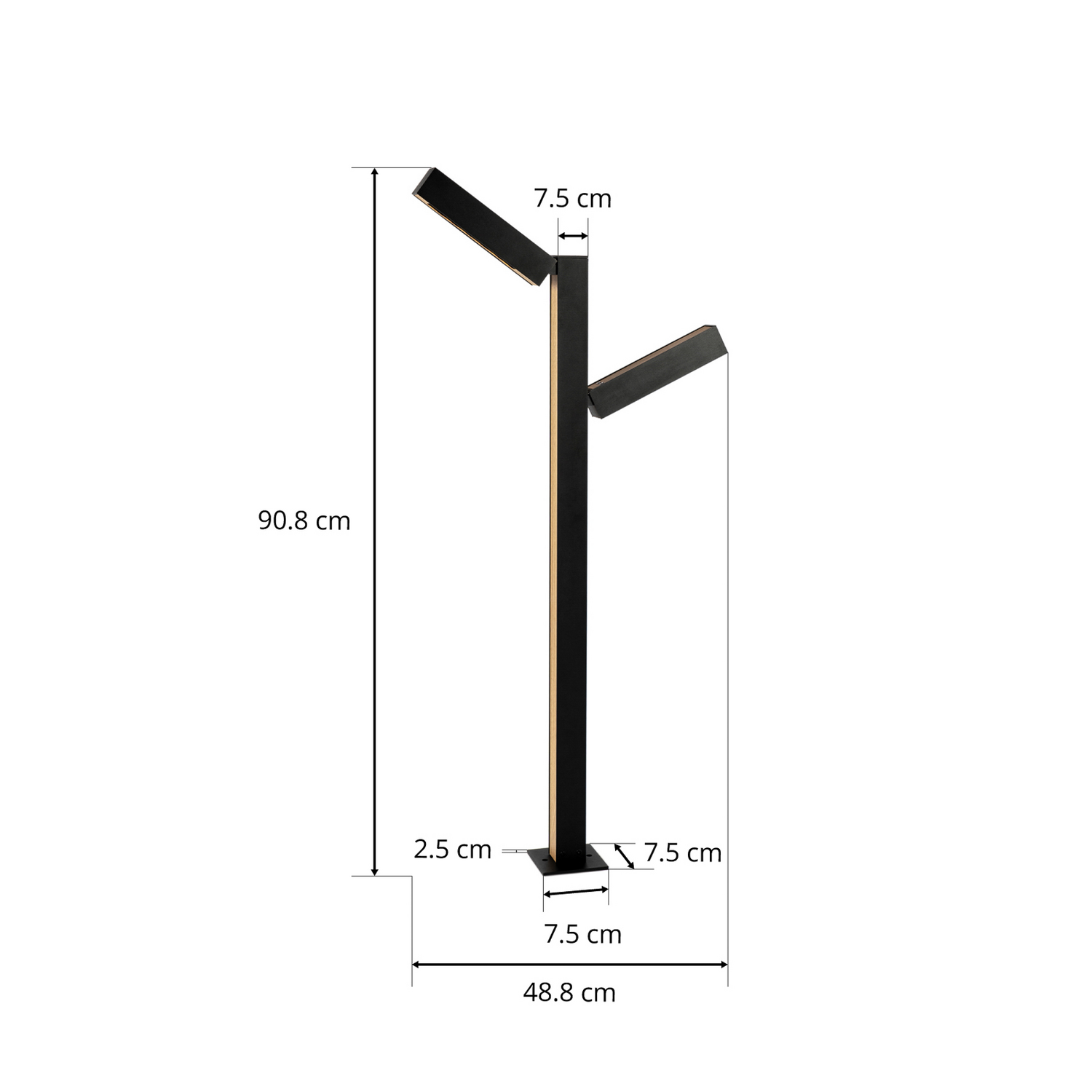 Lucande Taskalin LED Wegeleuchte Lampe 2 Flammig 90 cm Gartenleuchte Aussenlicht