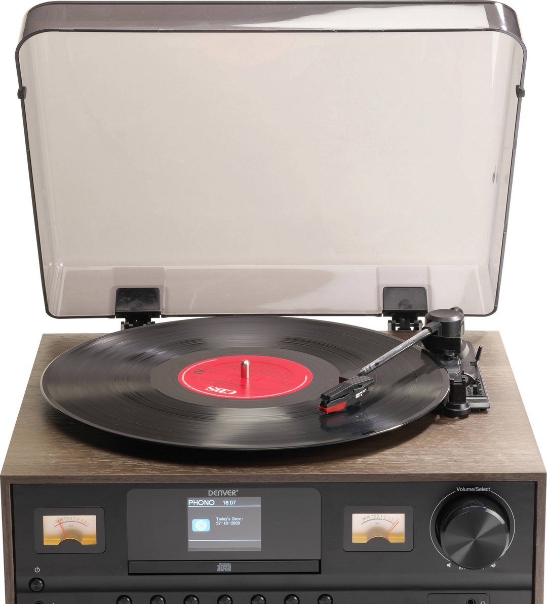 Denver MRD-52DARK Schallplattenspieler CD-Player Musiksystem Retro Design DAB+